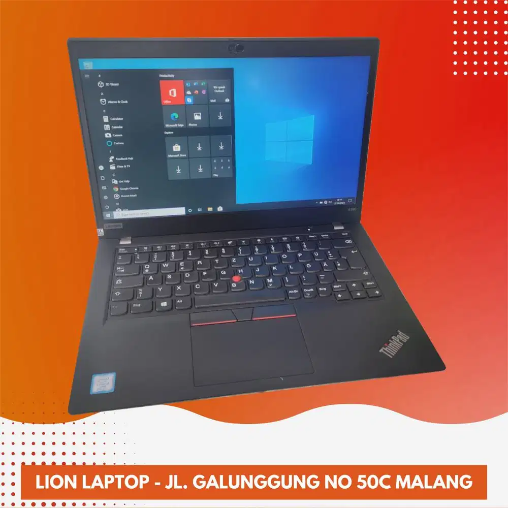 RAM 16GB SSD 256GB Core i5 Gen 8 Slim Lenovo Thinkpad X390 [10|05]