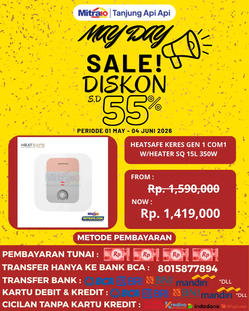 HEATSAFE KERES GEN 1 COM1 W/HEATER SQ 15L 350W