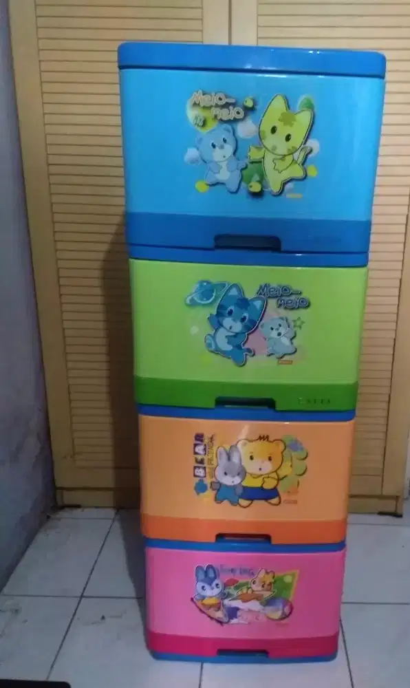 Container Plastik/Storage/Laci Plastik 4 Susun Merk EXCEL
