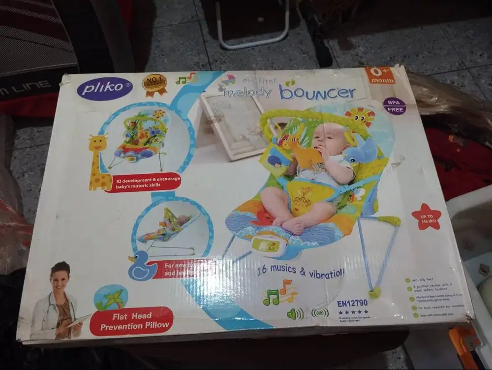 Baby Bouncer Pliko Melody – Kondisi Bagus & Lengkap