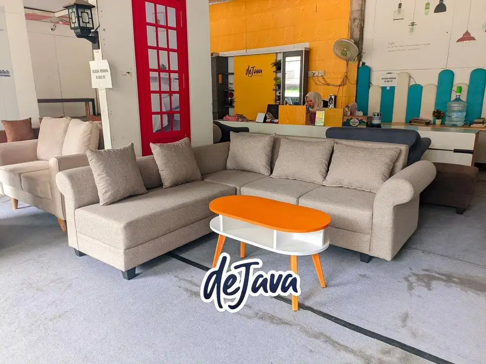 Ready sofa tamu L putus