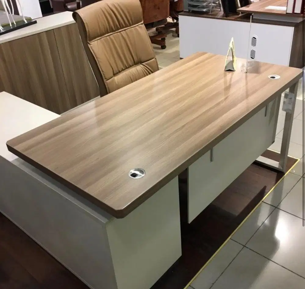 Director Desk + Drawer + Chair + Storage Cabinet