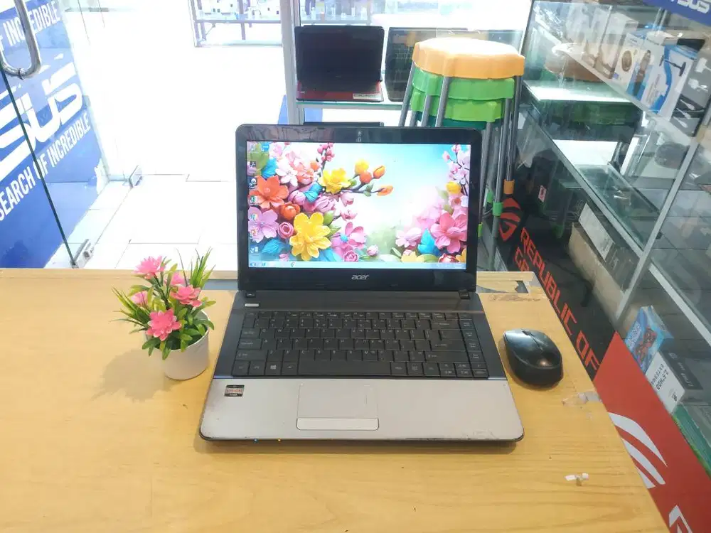 LAPTOP TINGGAL PAKE ACER E1-421 AMD E1 RAM 4GB HDD 320GB