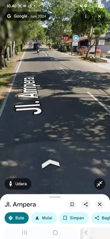 Tanah pinggir jalan ampera pontianak ukuran 20 x 60