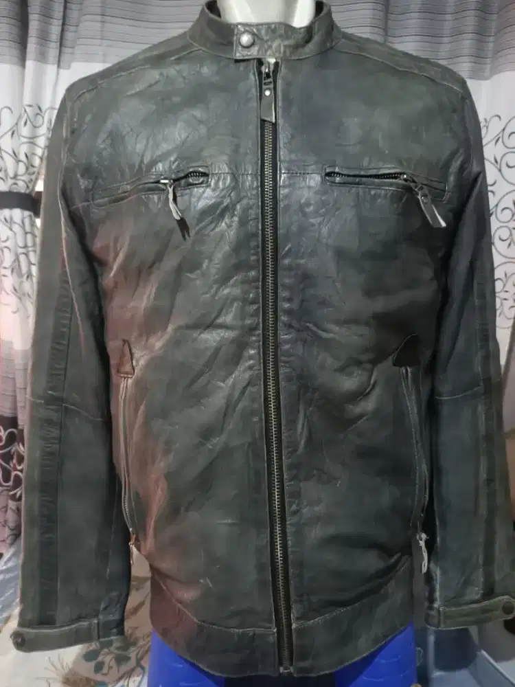 Jaket kulit asli