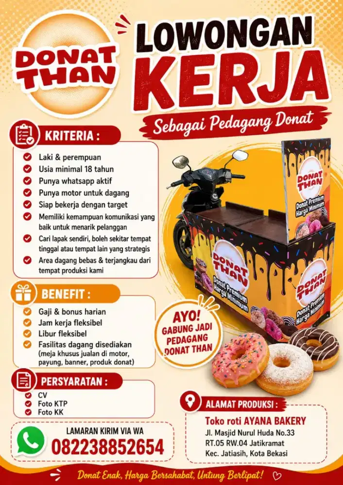 Lowongan Pedagang Donat Keliling