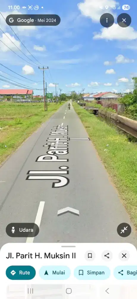 Tanah tepi jalan h.mukhsin ayani 2 ukuran 22,5 x 100