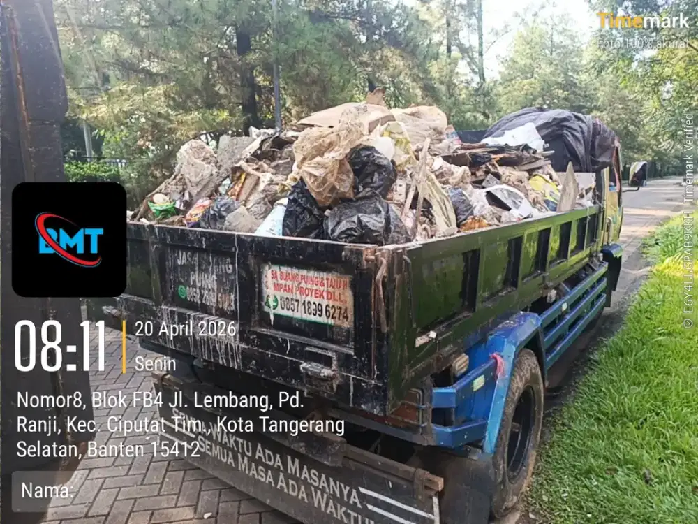 Jasa angkutan puing dan buang sampah proyek