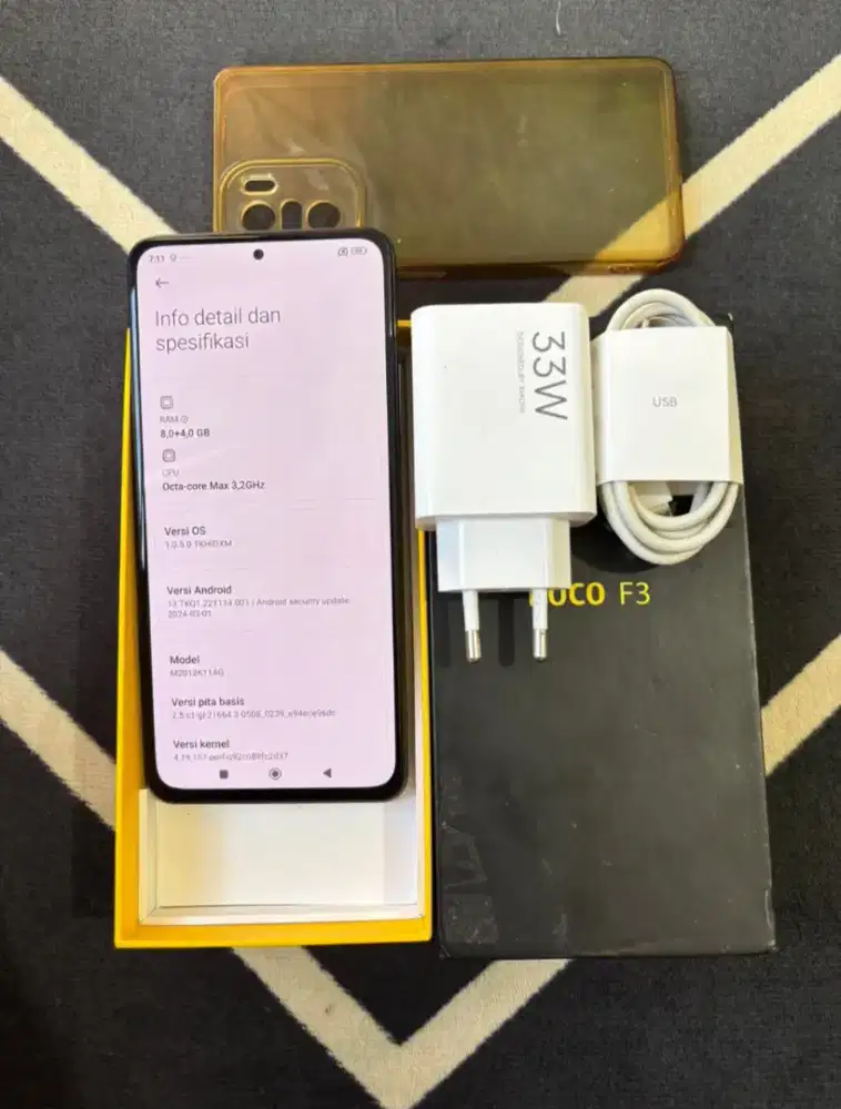 Poco f3 8/256 fullset ori