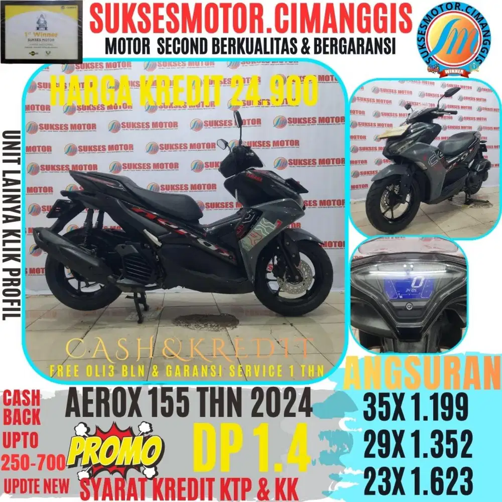 AEROX 155 PROMOTERMURAH CASHBACK UPTO700RBU BERGARANSI SERVICE