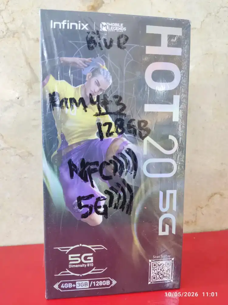 New Infinix Hot 20 5G NFC 4gb+4gb 128gb