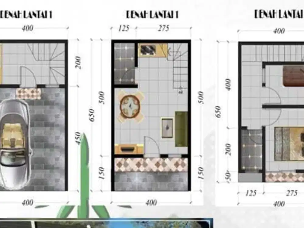 Rumah 2 lantai Cinere type 45/65 murah 575jt