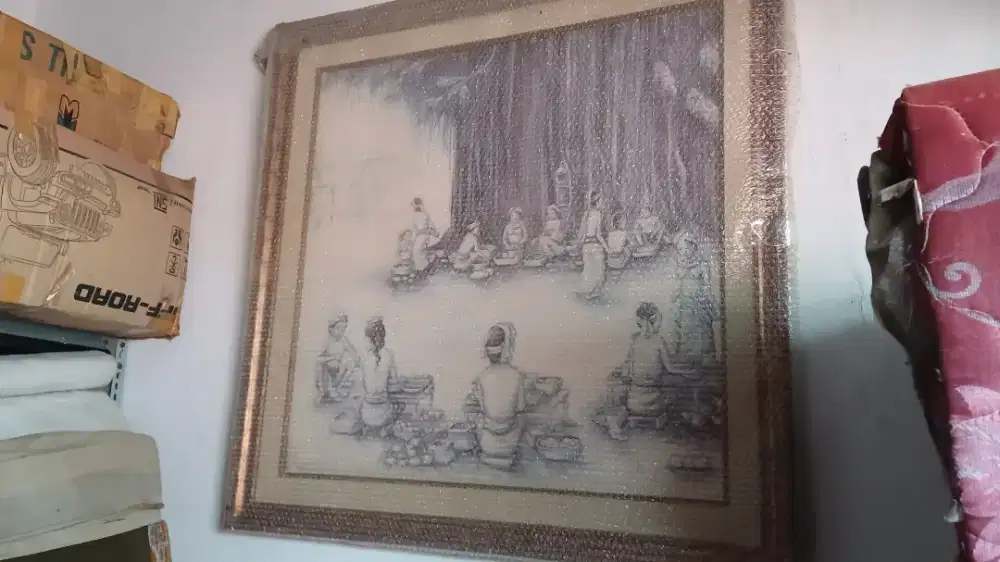 Lukisan Kanvas Bali Pasar Rakyat Bali