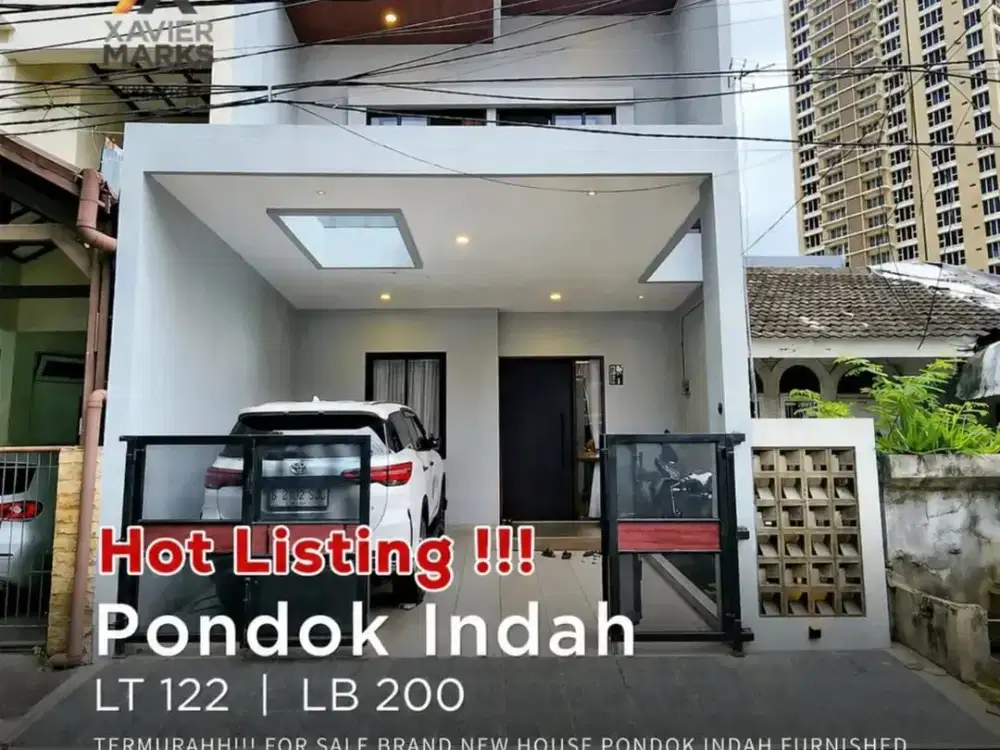 TURUN HARGA LAGI!! TERMURAHH!! FOR SALE BRAND NEW HOUSE PONDOK INDAH  FURNISHED