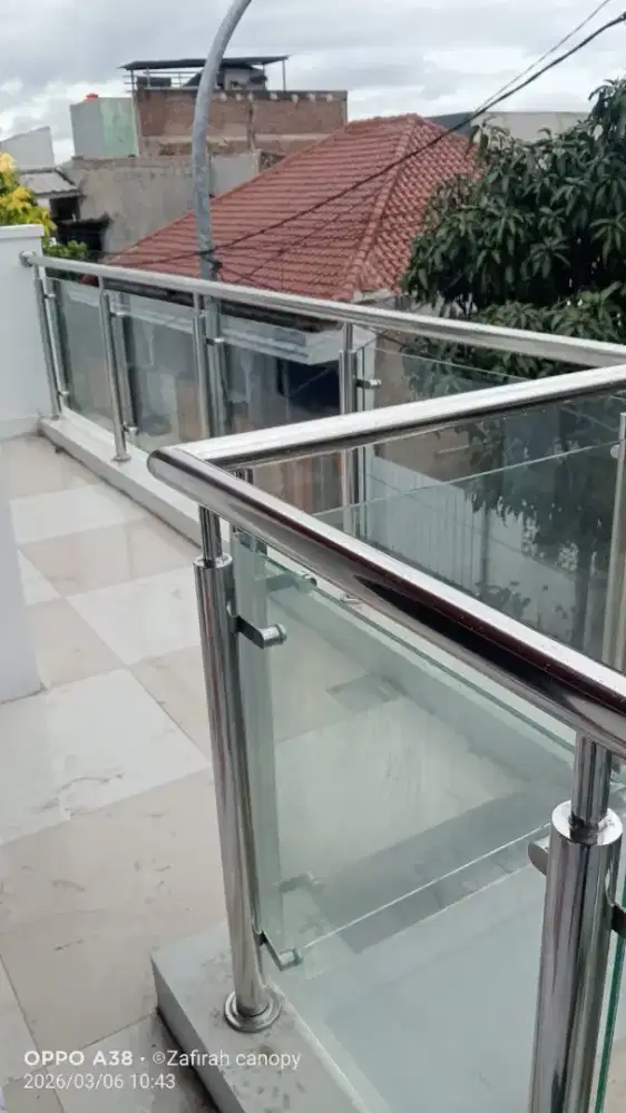 Balkon stainless kaca zfc