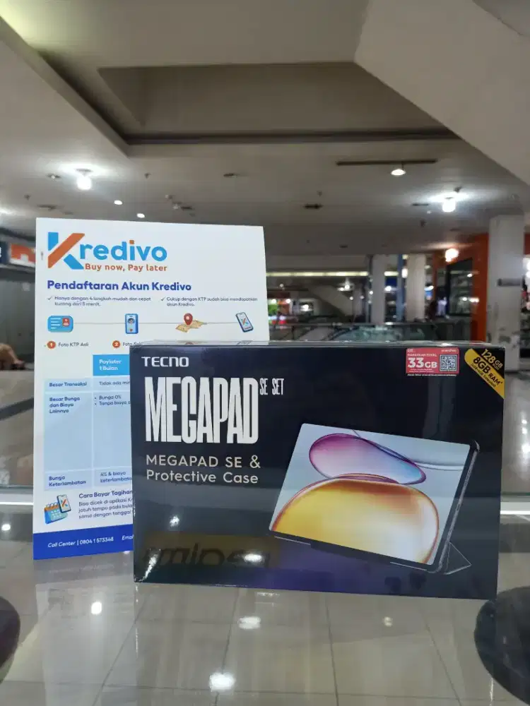 Ready, Tecno Megapad SE 4/128 Grey LTE, Kredit Tanpa DP