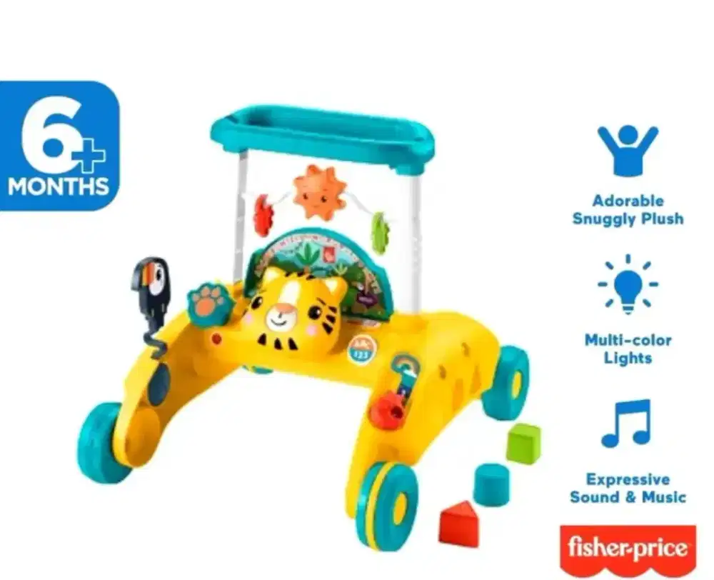 Baby Walker Fisher Price 2 Sisi Steady Speed Tiger Push Walker