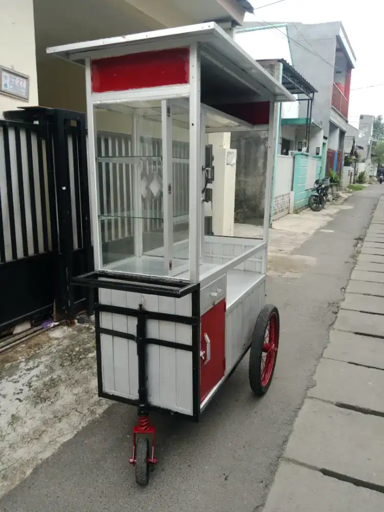 Gerobak serba guna full alumunium ( nego tipis  )