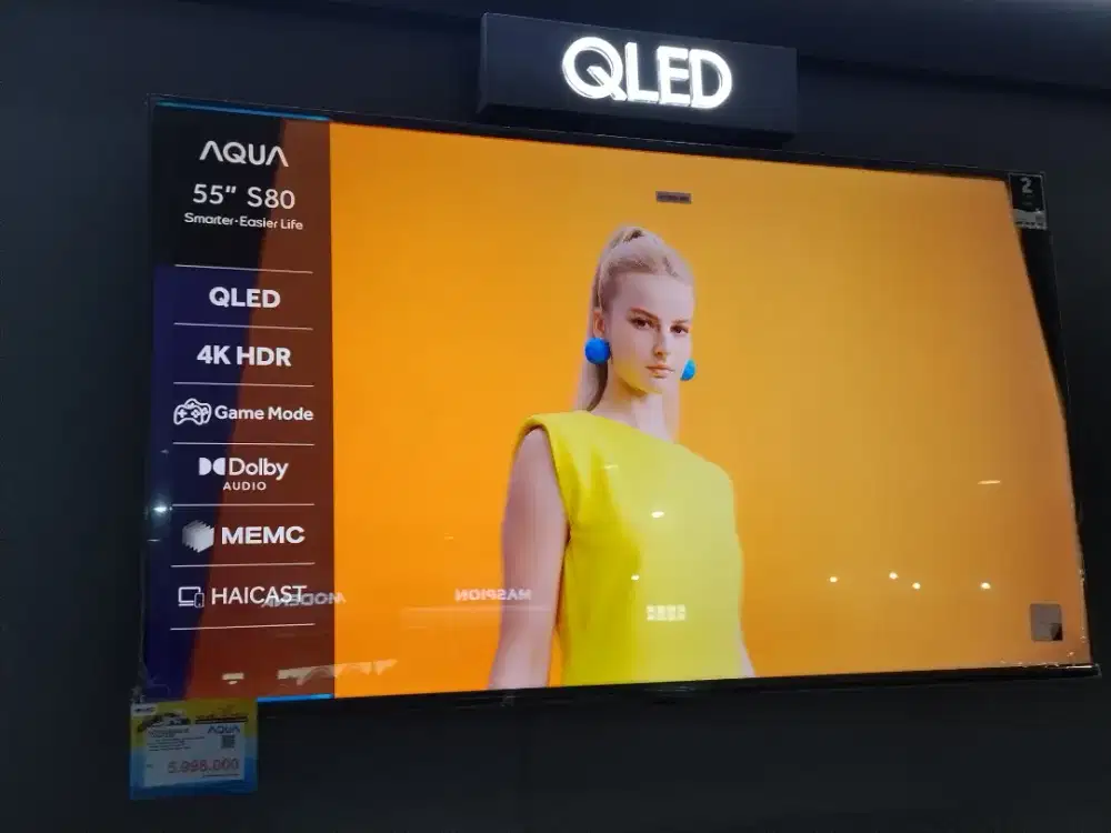 AQUA TV 55inch QLED 4K HDR - BISA KREDIT