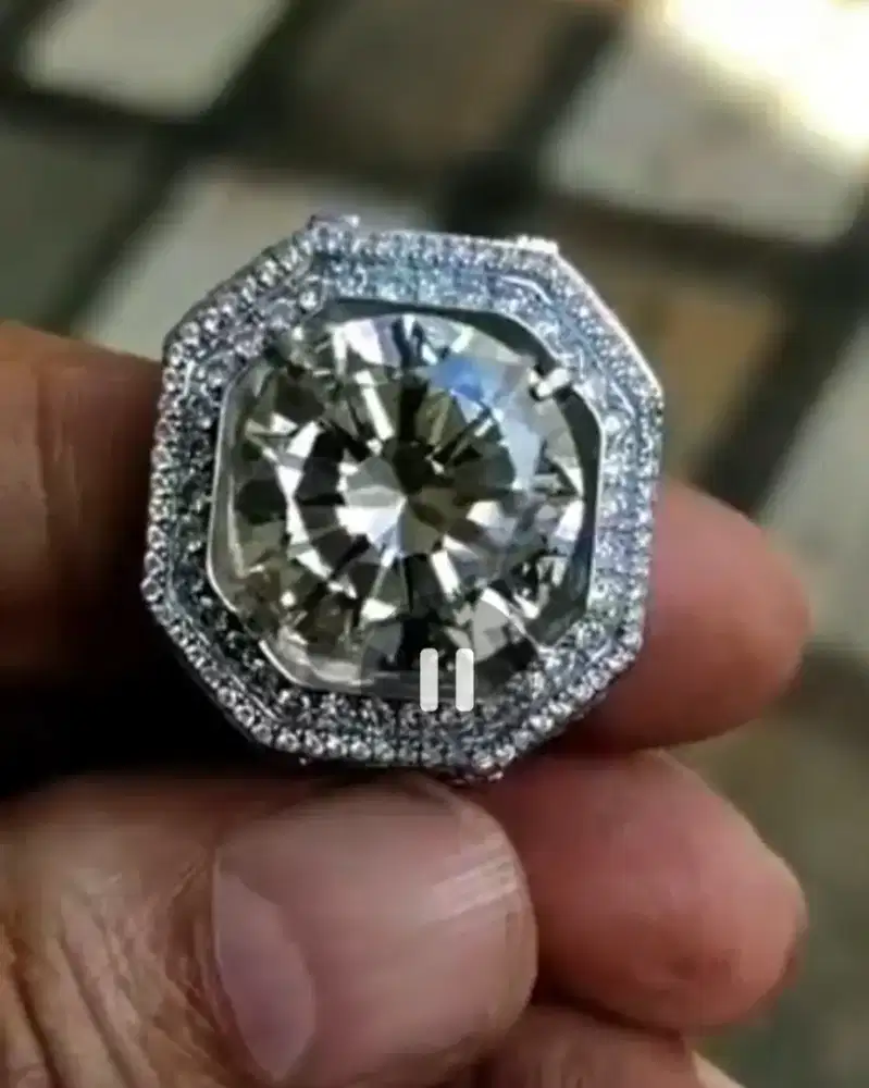 Dijual cincin berlian 11.87 crat asli memo AGL