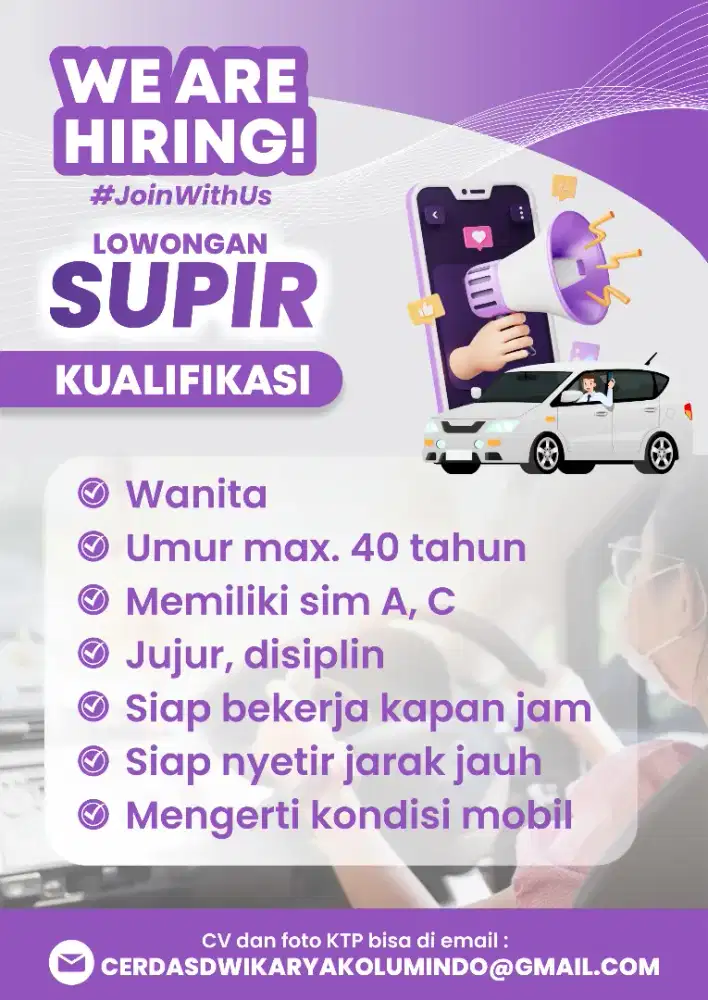 DICARI SUPIR PRIBADI
