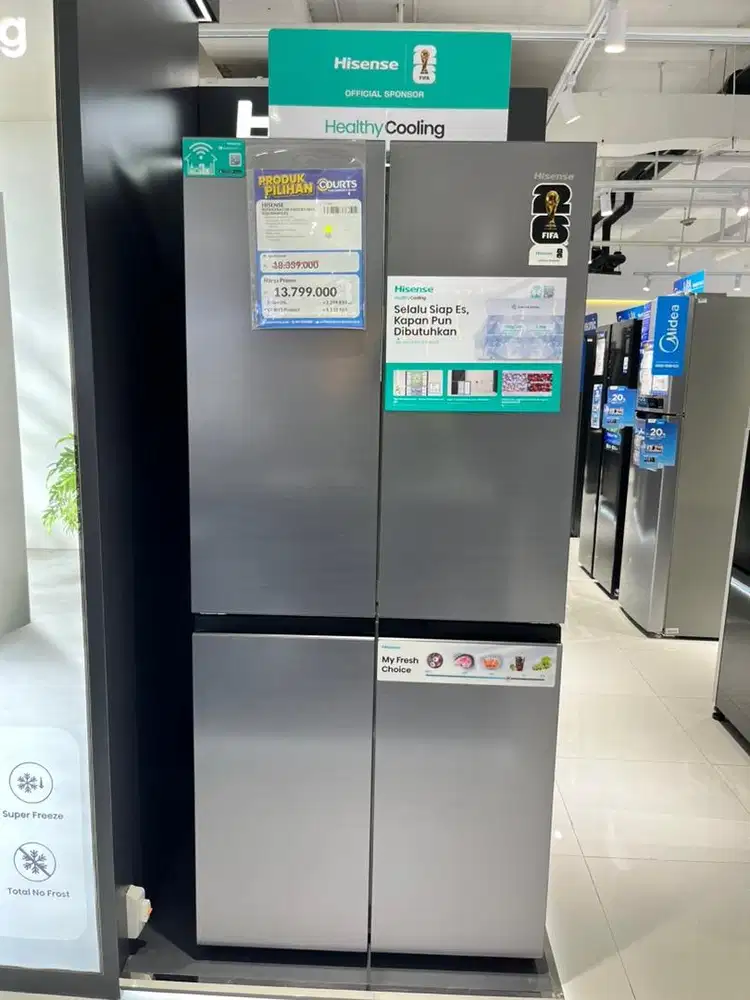 HISENSE REFRIGERATOR 4 DOORS 483L, BISA CICILAN 0%