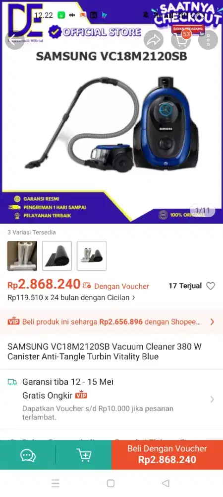 BU di jual Vacuum samsung