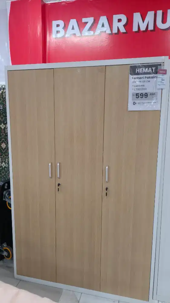 PROMO MURAHHH LEMARI PAKAIAN 3 PINTU MERK WESLYN