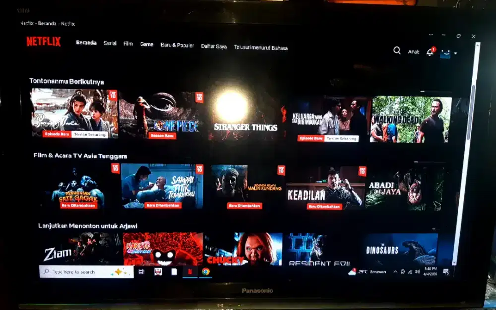 TV Panasonic 32 Inch Analog.