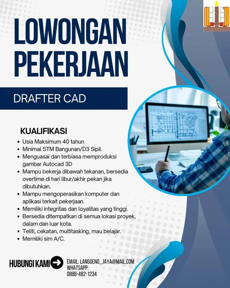 LOWONGAN : DRAFTER CAD