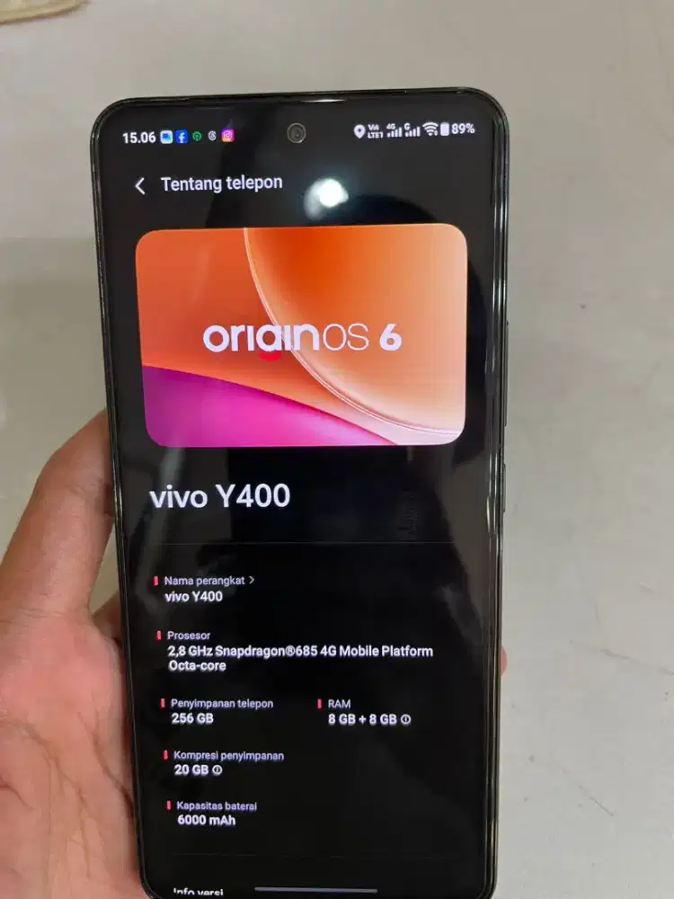 Vivo Y400 8/256gb Fullshet