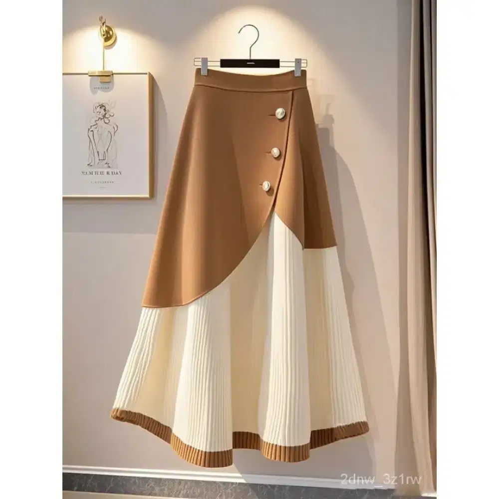 Rok Kelas Atas Modis Pinggang Tinggi Anda Modis a Rok Garis.