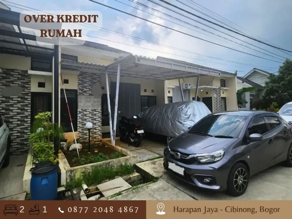 Rumah Take Over LT90 dkt Stasiun KA di Harapan Jaya Cibinong Bogor