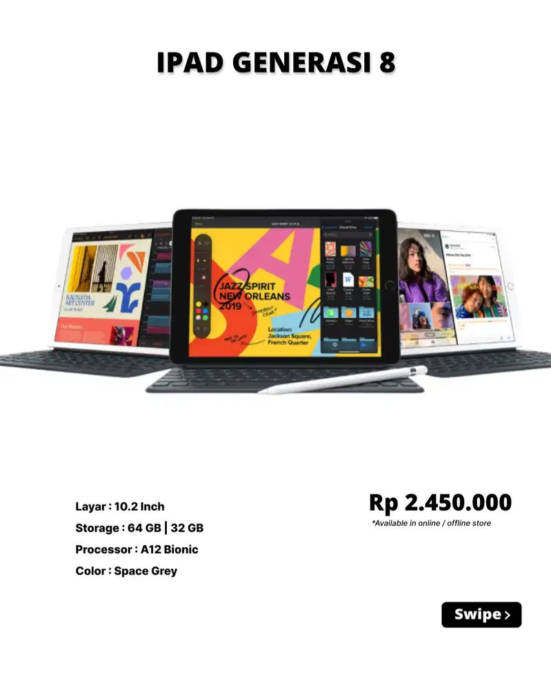 iPad Generasi 8 32GB Like New 99%