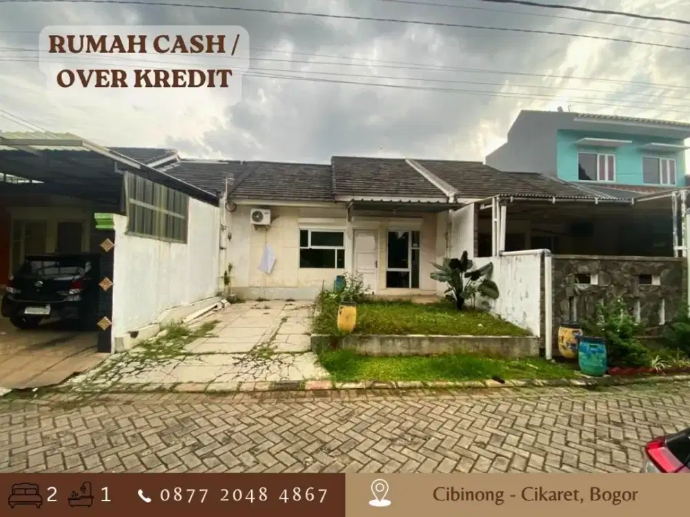 Rumah CASH bs Over Kredit sisa 3 Thn Lg di Cibinong Bogor dkt Alun alun GDC