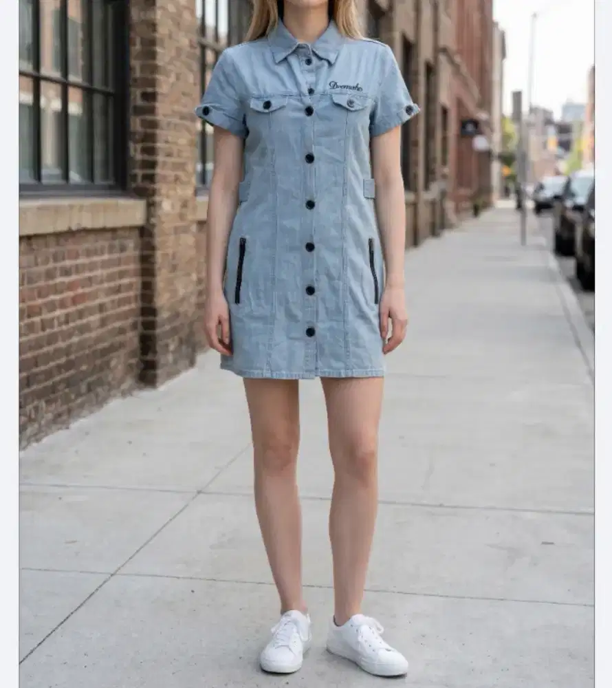 Jumpsuit bahan soft jeans