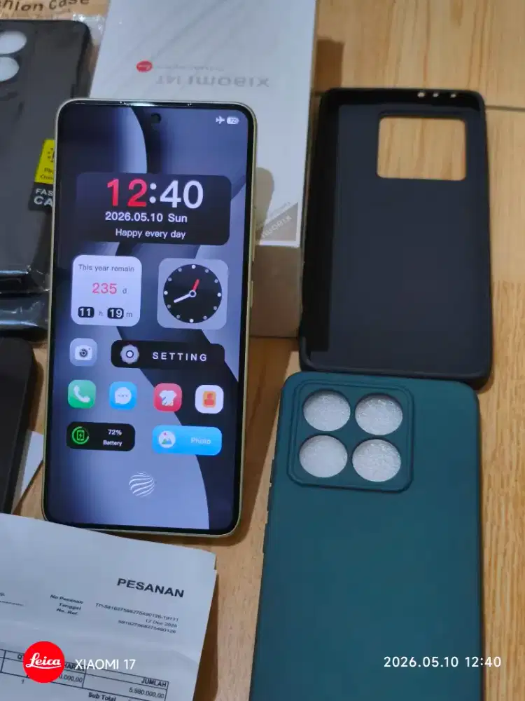 XIAOMI 14t lemon green 12:512 baru 5 bulan gress like new fullset ori