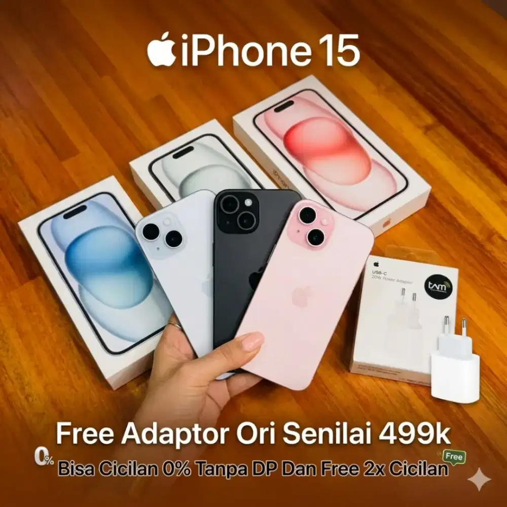 Dapatkan Promo Free Adaptor Senilai 499k Untuk Pembelian iPhone 15