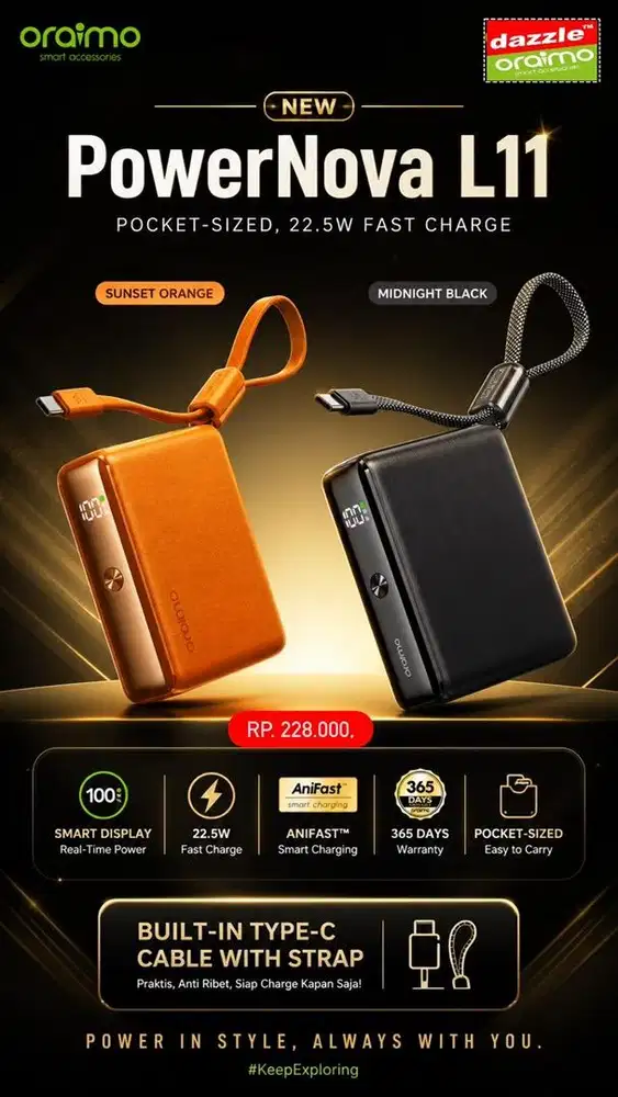 Powerbank 10.000mAh Oraimo OPB-7103C