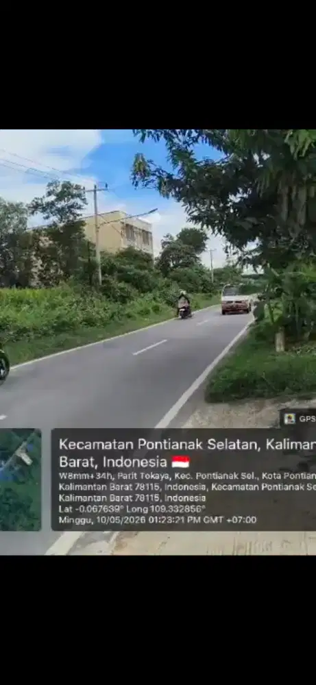 Tanah pinggir jalan perdana ukuran 20 x 72