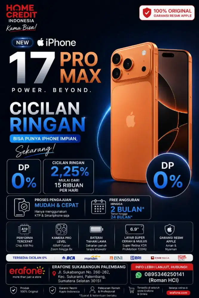Promo Cicilan Ringan Iphone 17 Promax by HCI