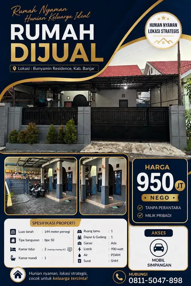 Dijual Rumah Kawasan Strategis Milik Sendiri