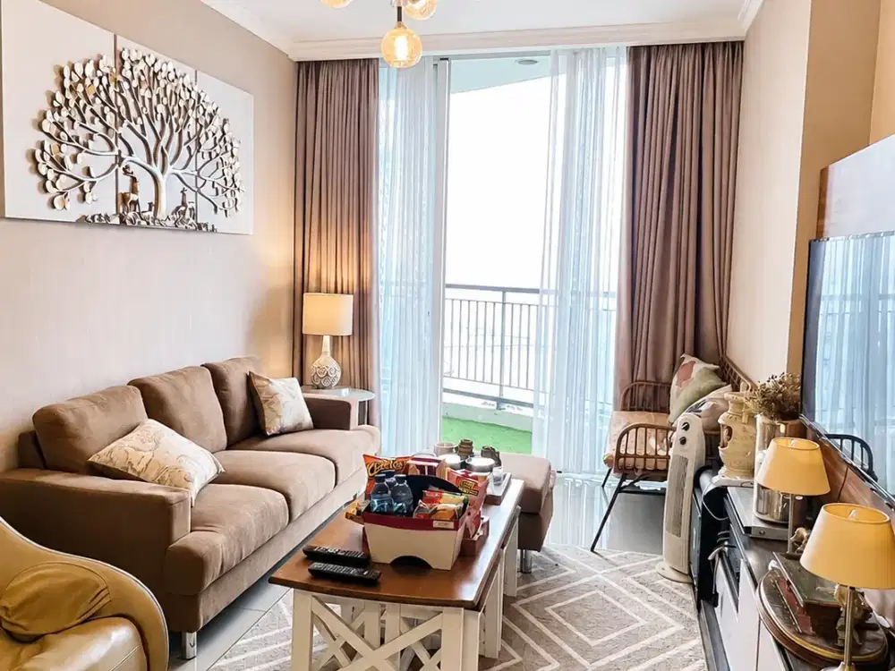 Apartemen Ancol Mansion 120m2 2BR Full Furnish Cozy Interior Design