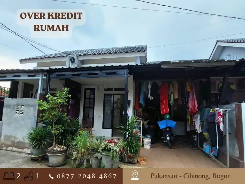 Jual Take Over Rumah di Cibinong Bogor 69JT dkt Stadion Pakansari