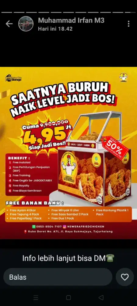 Jual booth untuk usaha jadi  Boss