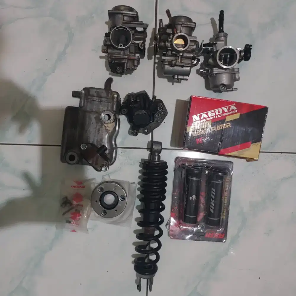 Kabu Supra x 125 & Spin 125 & Mio, handgrip,Kaliper rem hayate,Ban DLL