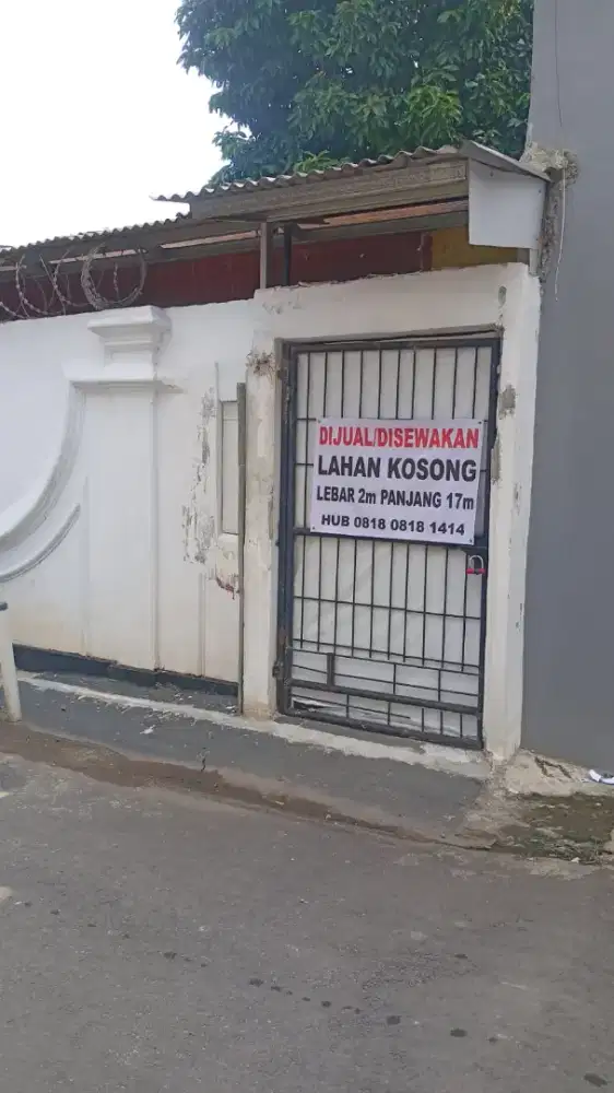 Dijual Murah Tanah 36m2 Lebar muka 2.10m & P 17.10m Batupandan Condet