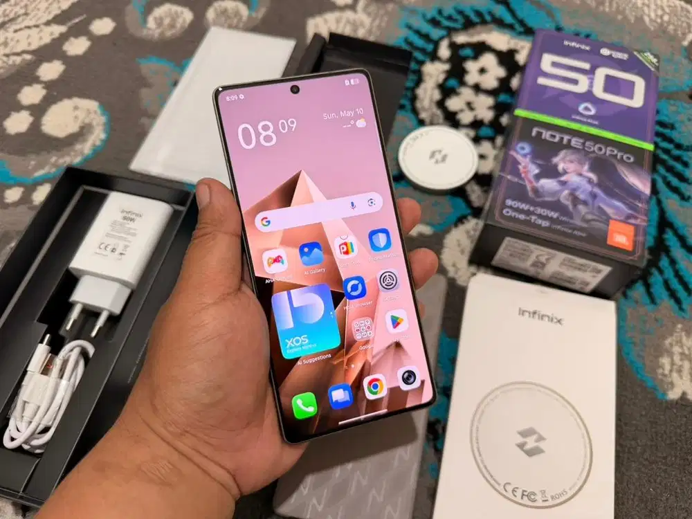 Infinix note 50 pro 8/256gb mulus 1000% seperti baru fullset garansi