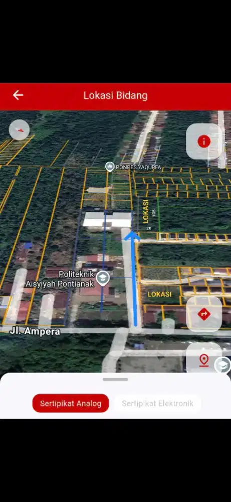 Tanah jalan ampera sangat strategis dekat kampus ikip dan akbid