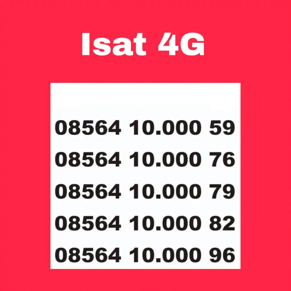 Nomor cantik indosat rapi